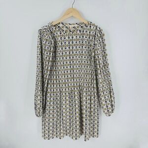 Maje Black and Gold Long Sleeve Dress